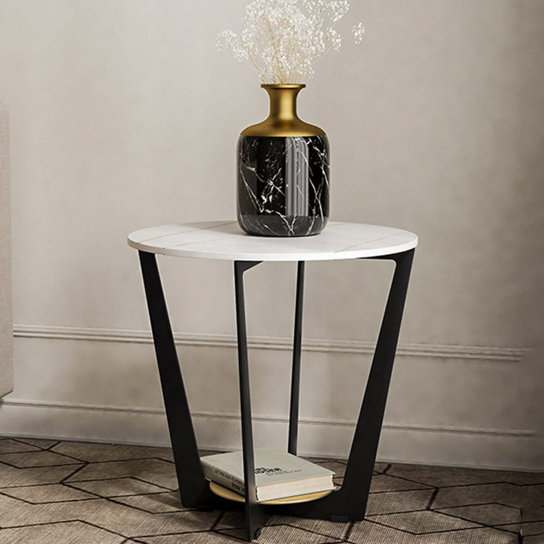 Industrial Accent Table Nightstand Lower Shelf Night Table for Bedroom Clearhalo 'Bedroom Furniture' 'furn' 'furn_night_stand' 'Furniture' 'night_stand' 'Nightstands' 5833109