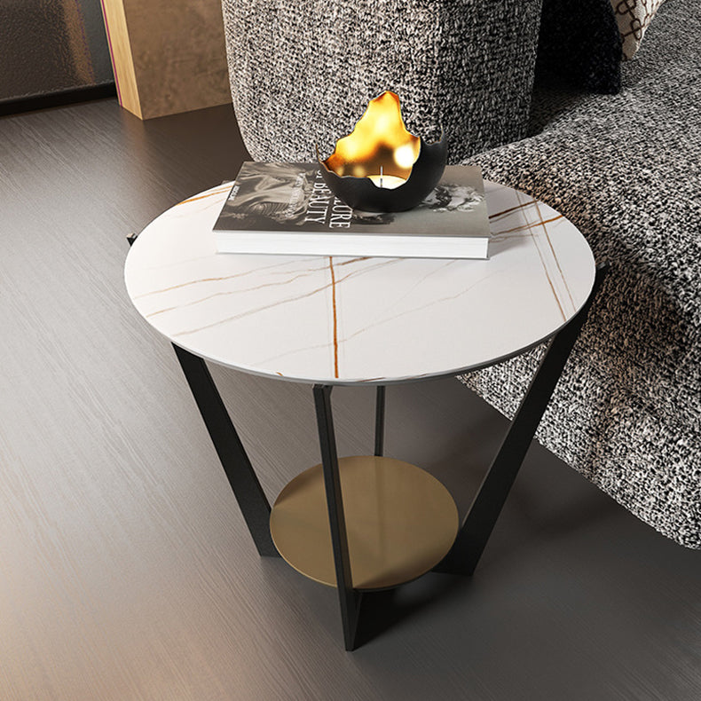 Industrial Accent Table Nightstand Lower Shelf Night Table for Bedroom Clearhalo 'Bedroom Furniture' 'furn' 'furn_night_stand' 'Furniture' 'night_stand' 'Nightstands' 5833110