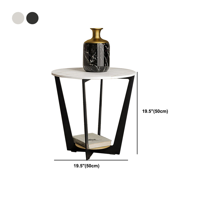 Industrial Accent Table Nightstand Lower Shelf Night Table for Bedroom Clearhalo 'Bedroom Furniture' 'furn' 'furn_night_stand' 'Furniture' 'night_stand' 'Nightstands' 5833114