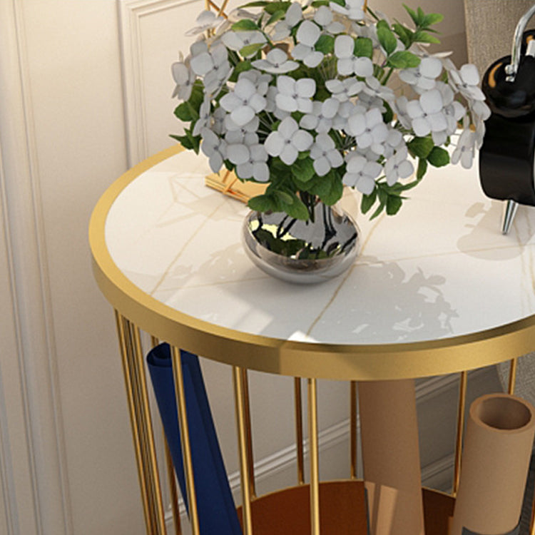 Mesa nocturna de hierro de 19.69 "Alto Gabinete de almacenamiento de almacenamiento con 2 estantes