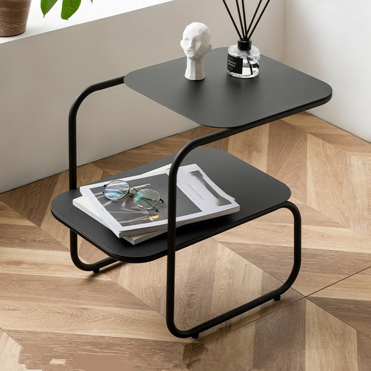 Metallbett Nachttisch 18,5 "hoher Industrial Night Tisch mit 2 Regalen