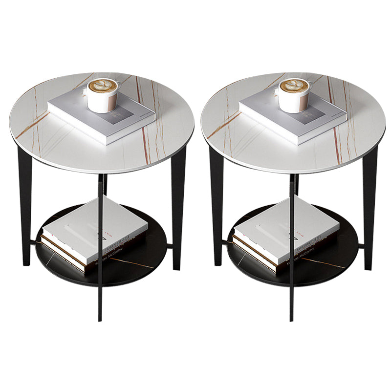 Mesa de acento de piedra de 21.65 "Table de noche de 2 años Night Table Mesa