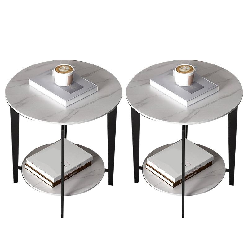 Mesa de acento de piedra de 21.65 "Table de noche de 2 años Night Table Mesa