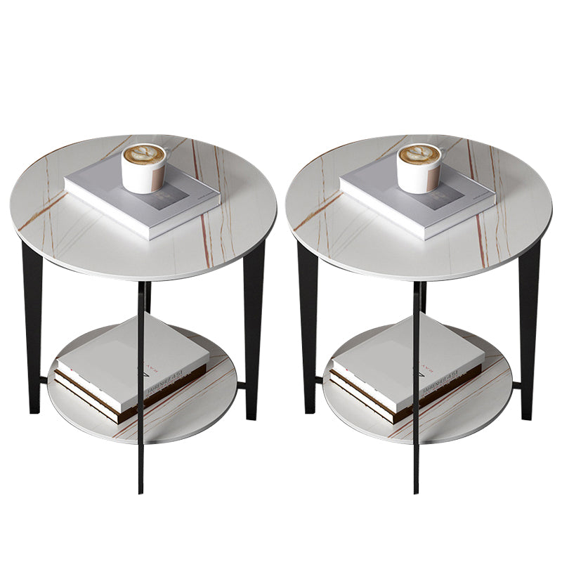 Mesa de acento de piedra de 21.65 "Table de noche de 2 años Night Table Mesa