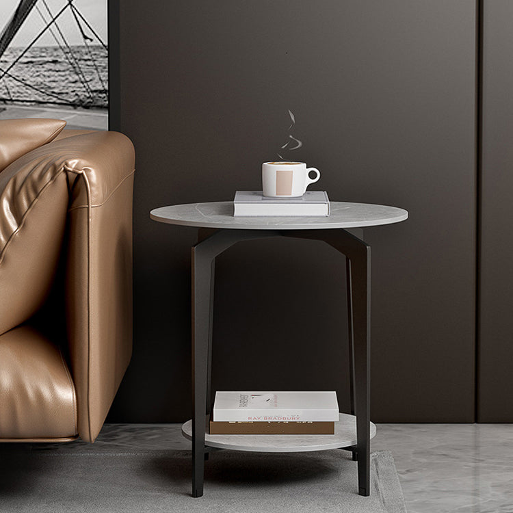 Mesa de acento de piedra de 21.65 "Table de noche de 2 años Night Table Mesa