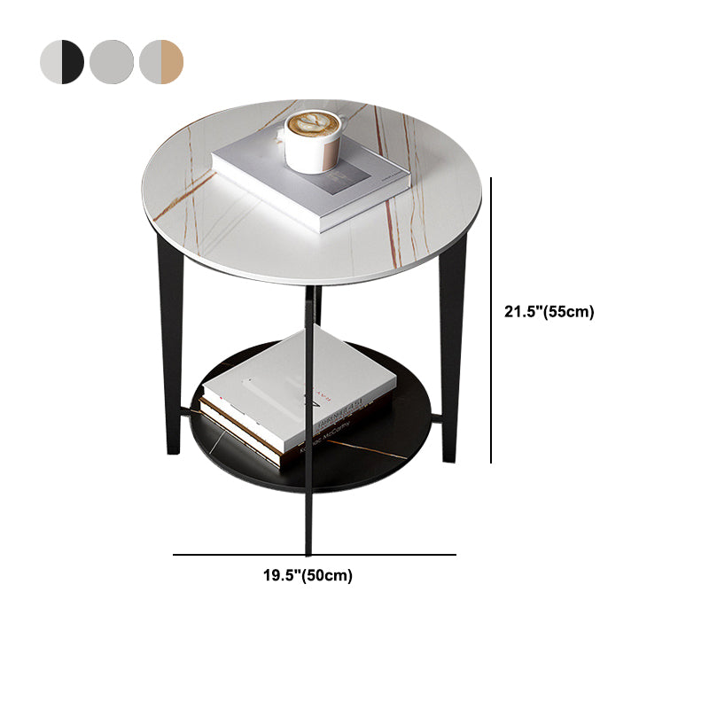 Mesa de acento de piedra de 21.65 "Table de noche de 2 años Night Table Mesa