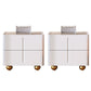 Faux Marble Bedside Gabinet 2 Cajones Cama de almacenamiento Noche