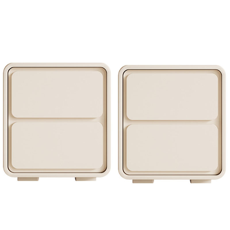 20" Tall Contemporary Bed Nightstand Solid Wood Night Table with Drawers White 2 Piece Set Clearhalo 'Bedroom Furniture' 'furn' 'furn_night_stand' 'Furniture' 'night_stand' 'Nightstands' 5833218