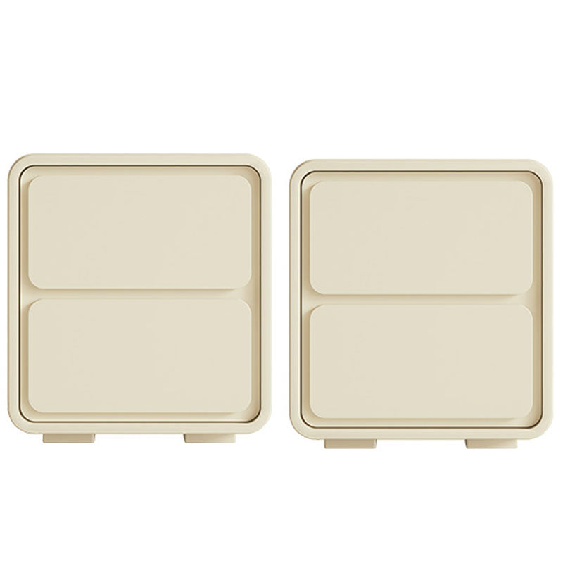 20" Tall Contemporary Bed Nightstand Solid Wood Night Table with Drawers Yellow 2 Piece Set Clearhalo 'Bedroom Furniture' 'furn' 'furn_night_stand' 'Furniture' 'night_stand' 'Nightstands' 5833222