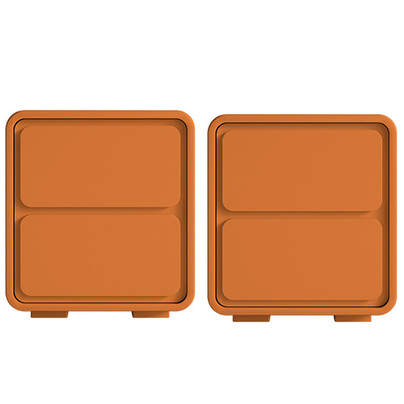 20" Tall Contemporary Bed Nightstand Solid Wood Night Table with Drawers Orange 2 Piece Set Clearhalo 'Bedroom Furniture' 'furn' 'furn_night_stand' 'Furniture' 'night_stand' 'Nightstands' 5833224