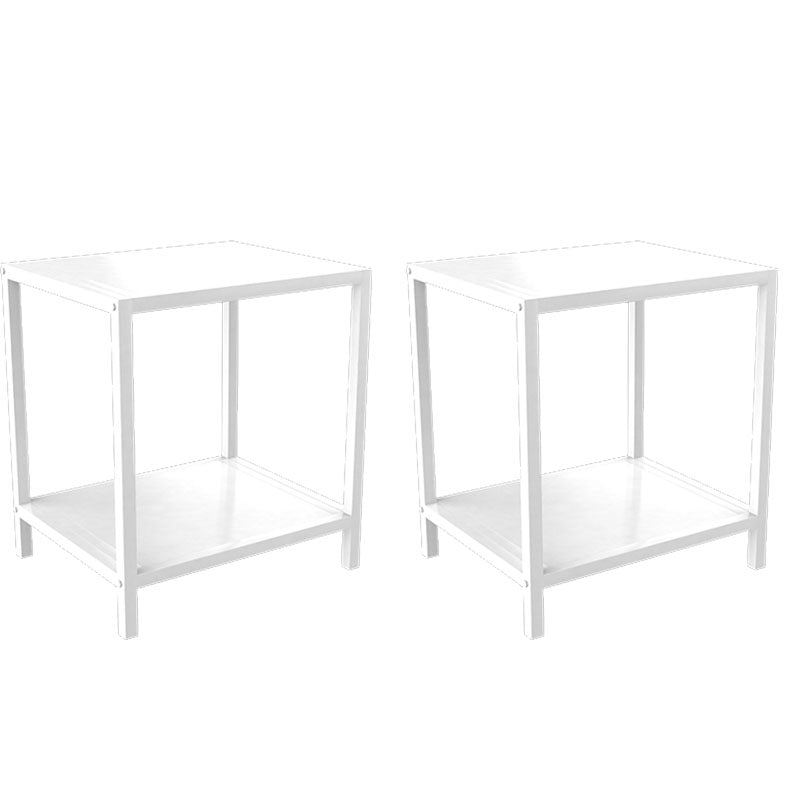 Open Rangement Accent Table Table table de nuit en métal moderne