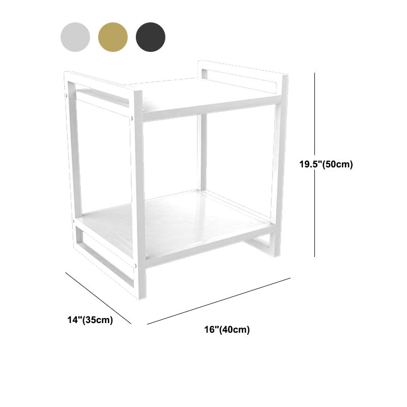 Open Rangement Accent Table Table table de nuit en métal moderne