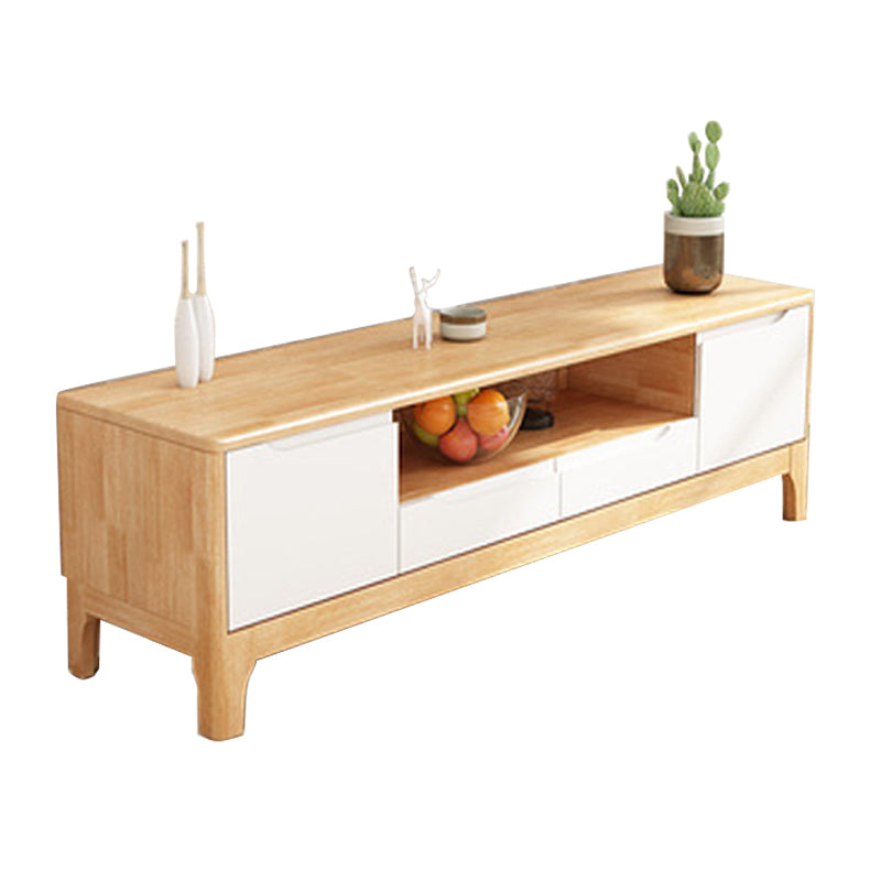 Consola de tv de goma consola de almacenamiento abierta de almacenamiento con cajones y puertas, 15 "D x 19" H