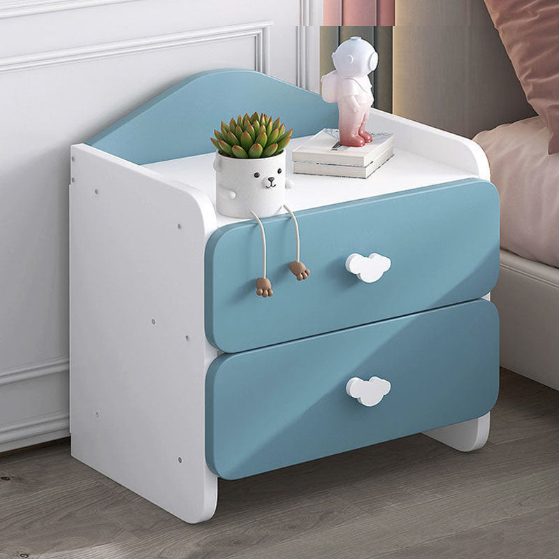 Contemporary Bedside Cabinet Night Table Lower Shelf Night Table for Bedroom Blue 1 Piece 2 Clearhalo 'Bedroom Furniture' 'furn' 'furn_night_stand' 'Furniture' 'night_stand' 'Nightstands' 5833344