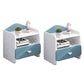 Contemporary Bedside Cabinet Night Table Lower Shelf Night Table for Bedroom Sky Blue 2 Piece Set 1 Clearhalo 'Bedroom Furniture' 'furn' 'furn_night_stand' 'Furniture' 'night_stand' 'Nightstands' 5833348
