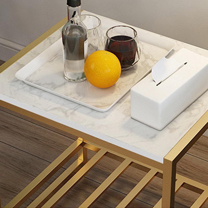 Gabinete de cama de mármol glamoroso 19.68 "de altura mesita de noche