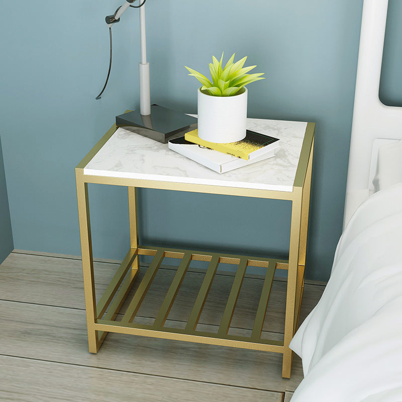 Gabinete de cama de mármol glamoroso 19.68 "de altura mesita de noche