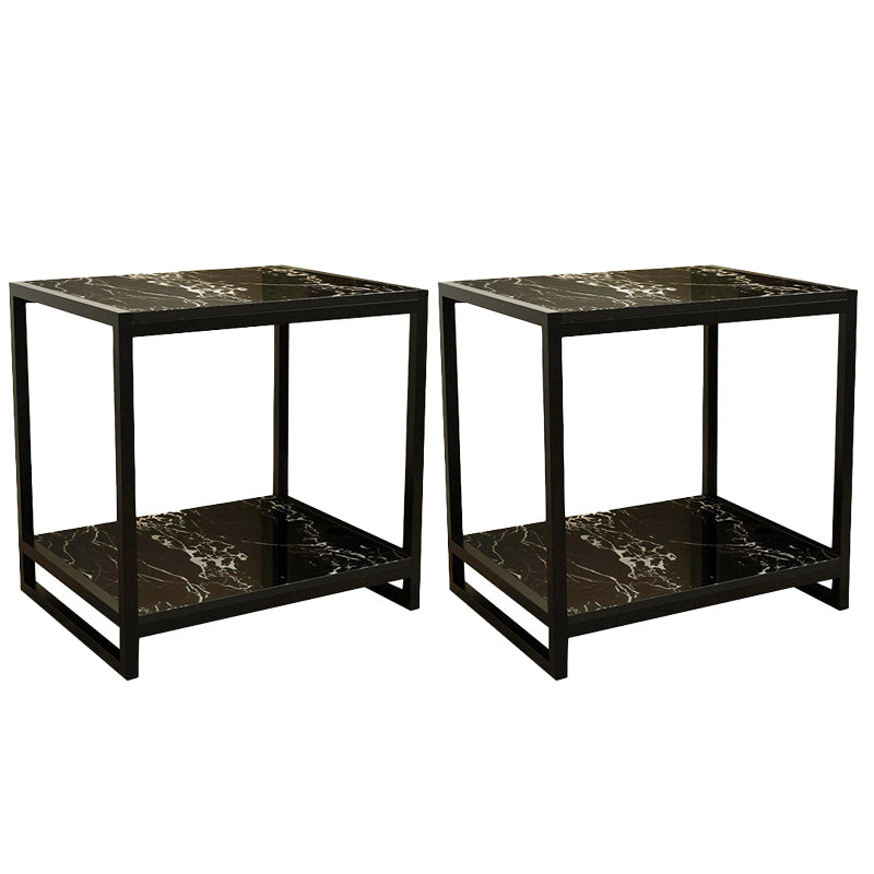 Gabinete de cama de mármol glamoroso 19.68 "de altura mesita de noche