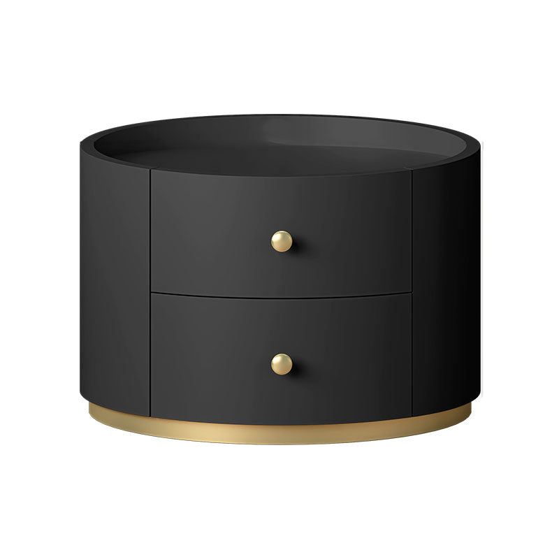 Glam massief hout nachtkastje lade opslag 2 lade nachttafel 16.9 "lang