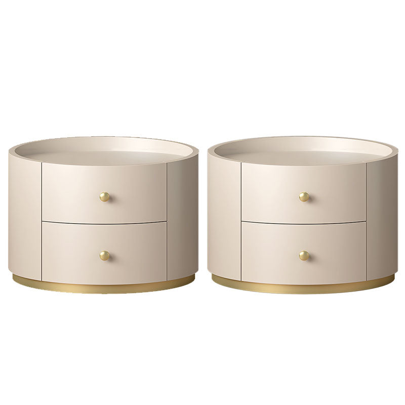 Glam massief hout nachtkastje lade opslag 2 lade nachttafel 16.9 "lang