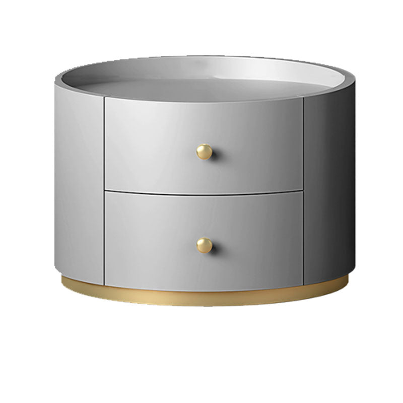 Glam massief hout nachtkastje lade opslag 2 lade nachttafel 16.9 "lang