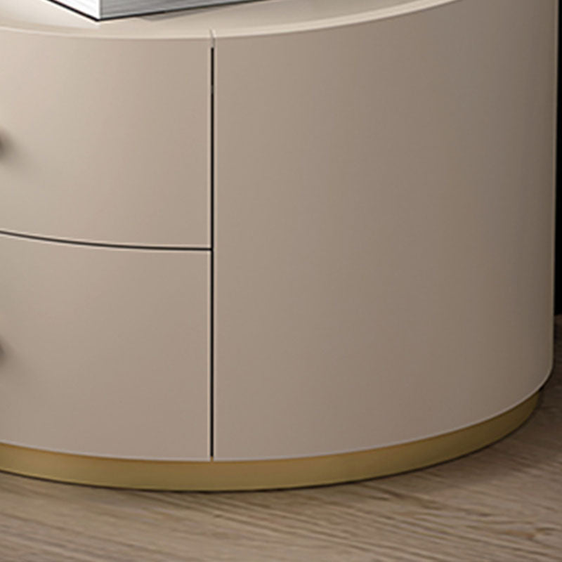 Glam massief hout nachtkastje lade opslag 2 lade nachttafel 16.9 "lang