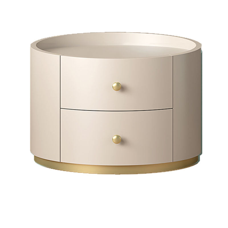 Glam massief hout nachtkastje lade opslag 2 lade nachttafel 16.9 "lang