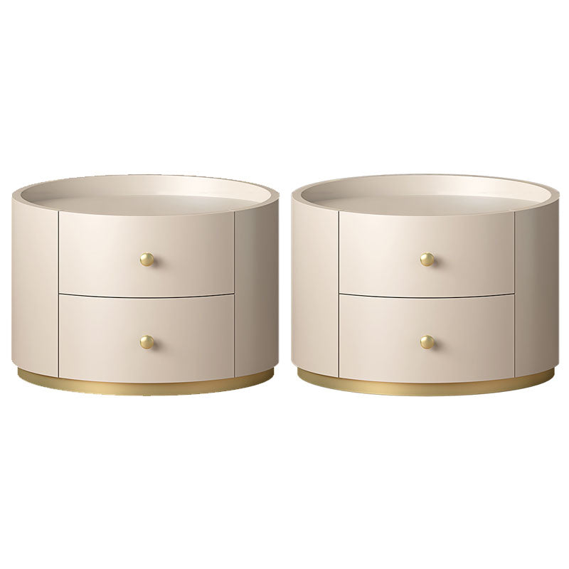 Glam massief hout nachtkastje lade opslag 2 lade nachttafel 16.9 "lang