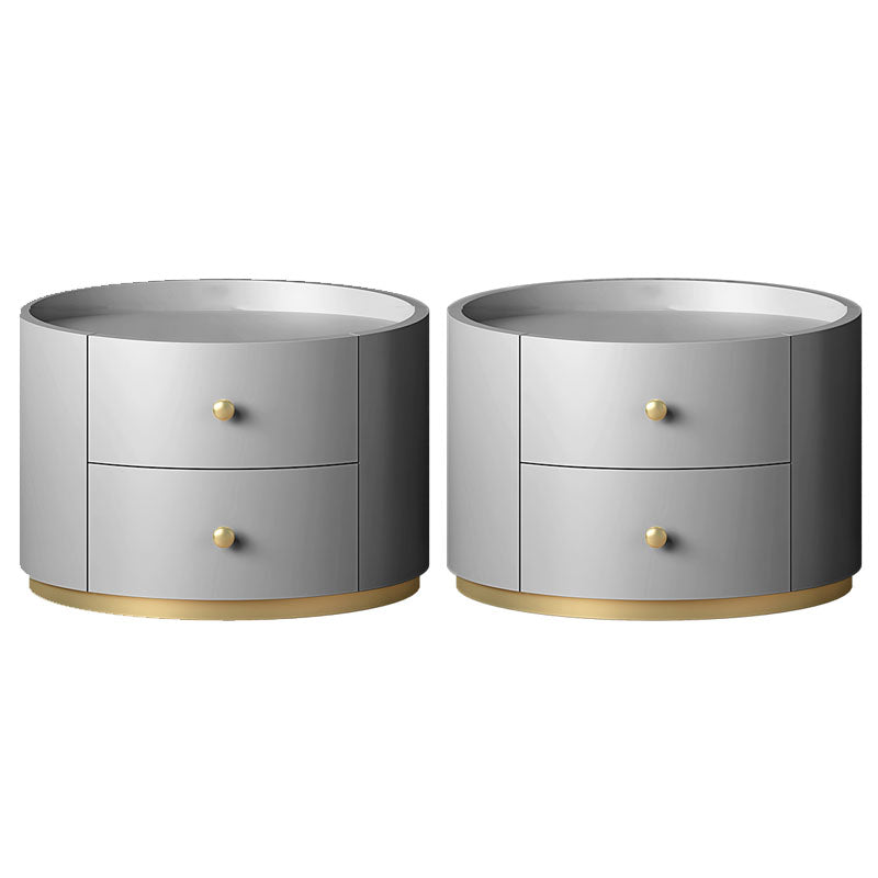 Glam massief hout nachtkastje lade opslag 2 lade nachttafel 16.9 "lang