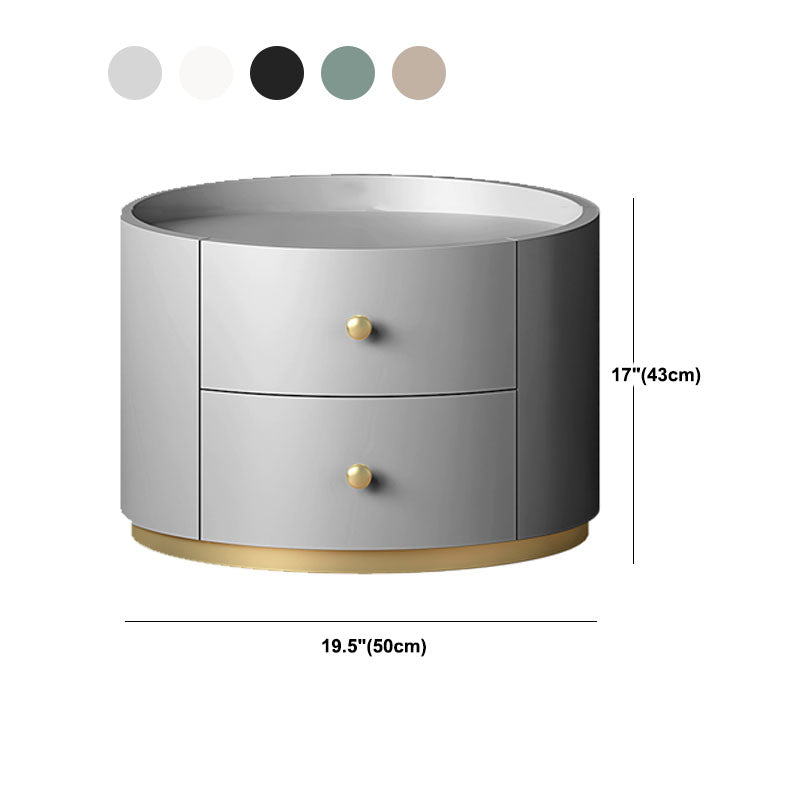 Glam massief hout nachtkastje lade opslag 2 lade nachttafel 16.9 "lang