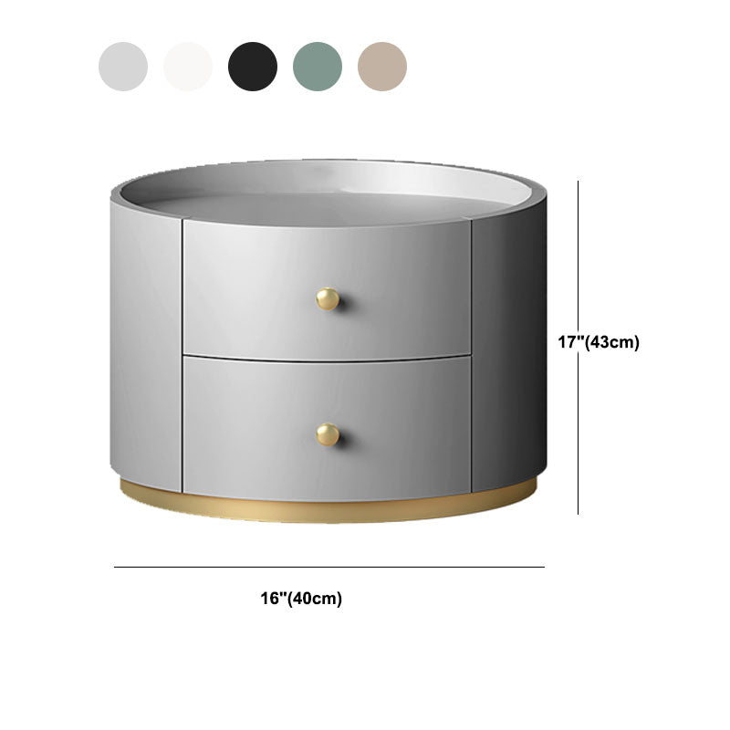 Glam massief hout nachtkastje lade opslag 2 lade nachttafel 16.9 "lang