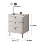 Tavolo da notte in pietra in pietra in pietra in legno massiccio contemporaneo con cassetti