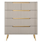 15.75-inch Height Dresser Glam Storage Chest with 4/5 Drawers Clearhalo 'Bedroom Furniture' 'Dressers & Chests' 'dressers_chests' 'furn' 'furn_dressers_chests' 'Furniture' 5833564