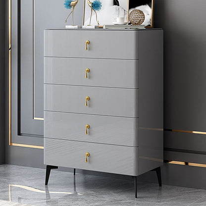 Glam Wooden 16" Wide Storage Chest Bedroom Chest with Drawers Grey 5 Clearhalo 'Bedroom Furniture' 'Dressers & Chests' 'dressers_chests' 'furn' 'furn_dressers_chests' 'Furniture' 5833573