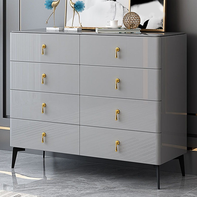 Glam Wooden 16" Wide Storage Chest Bedroom Chest with Drawers Grey 8 Clearhalo 'Bedroom Furniture' 'Dressers & Chests' 'dressers_chests' 'furn' 'furn_dressers_chests' 'Furniture' 5833578
