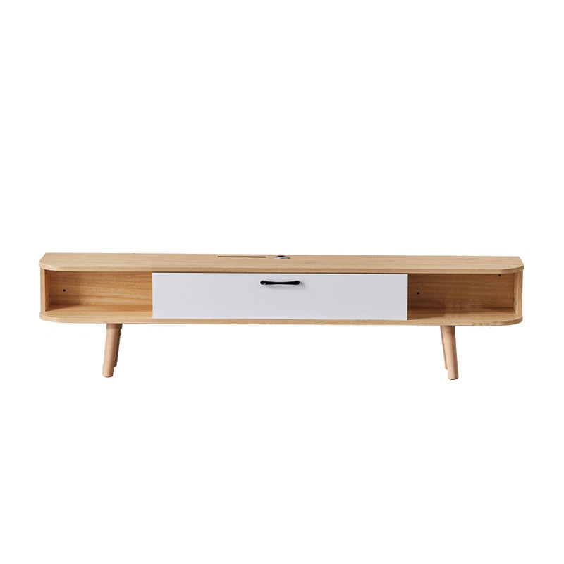 Wooden Media Console TV Stand Contemporary TV Media Stand with Door Clearhalo 'furn' 'furn_tv_stands_entertainment_centers' 'Furniture' 'Living Room Furniture' 'TV Stands & Entertainment Centers' 'TV Stands & Media Storage Furniture' 'tv_stands_entertainment_centers' 5833789