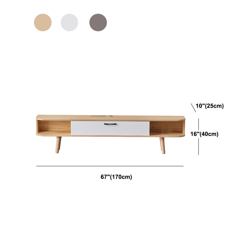 Wooden Media Console TV Stand Contemporary TV Media Stand with Door Clearhalo 'furn' 'furn_tv_stands_entertainment_centers' 'Furniture' 'Living Room Furniture' 'TV Stands & Entertainment Centers' 'TV Stands & Media Storage Furniture' 'tv_stands_entertainment_centers' 5833801