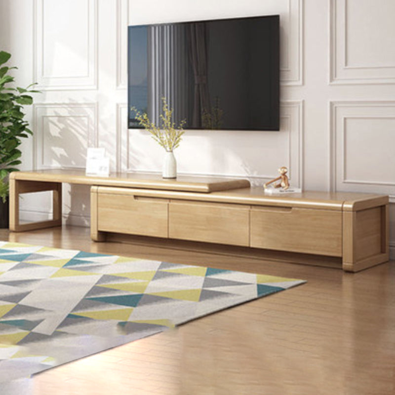 Rubberwood TV Stand Console Traditional TV Console with Drawers Wood Clearhalo 'furn' 'furn_tv_stands_entertainment_centers' 'Furniture' 'Living Room Furniture' 'TV Stands & Entertainment Centers' 'TV Stands & Media Storage Furniture' 'tv_stands_entertainment_centers' 5833819