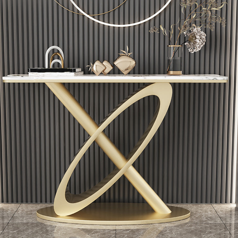 Console in ardesia glam Tabella 11,8 "W Half Moon Reshent Console