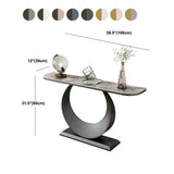 Tabella della console resistente alle macchie 11,8 "W tavolo da glam mezza luna glam