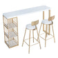 Glam 1/3 Pieces Bar Table Set Rectangle Wood Counter Table with High Stools for Cafe Clearhalo 'Bar Furniture' 'furn' 'furn_home_bar_bar_sets' 'Furniture' 'Home Bars & Bar Sets' 'home_bar_bar_sets' 'Kitchen & Dining Furniture' 5838328
