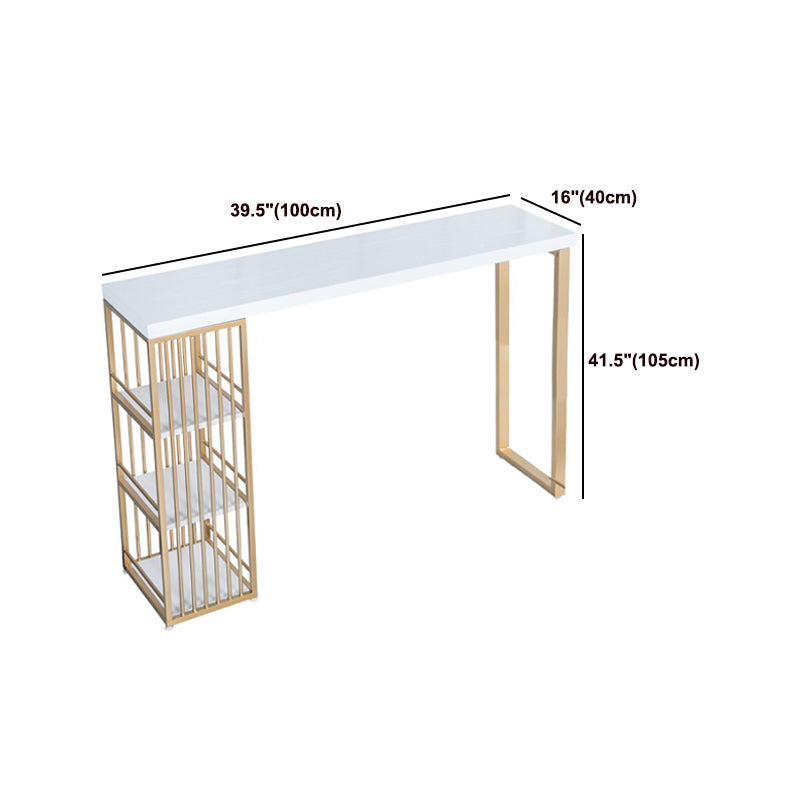 Glam 1/3 Pieces Bar Table Set Rectangle Wood Counter Table with High Stools for Cafe Clearhalo 'Bar Furniture' 'furn' 'furn_home_bar_bar_sets' 'Furniture' 'Home Bars & Bar Sets' 'home_bar_bar_sets' 'Kitchen & Dining Furniture' 5838336