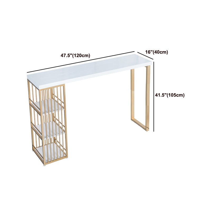 Glam 1/3 Pieces Bar Table Set Rectangle Wood Counter Table with High Stools for Cafe Clearhalo 'Bar Furniture' 'furn' 'furn_home_bar_bar_sets' 'Furniture' 'Home Bars & Bar Sets' 'home_bar_bar_sets' 'Kitchen & Dining Furniture' 5838337