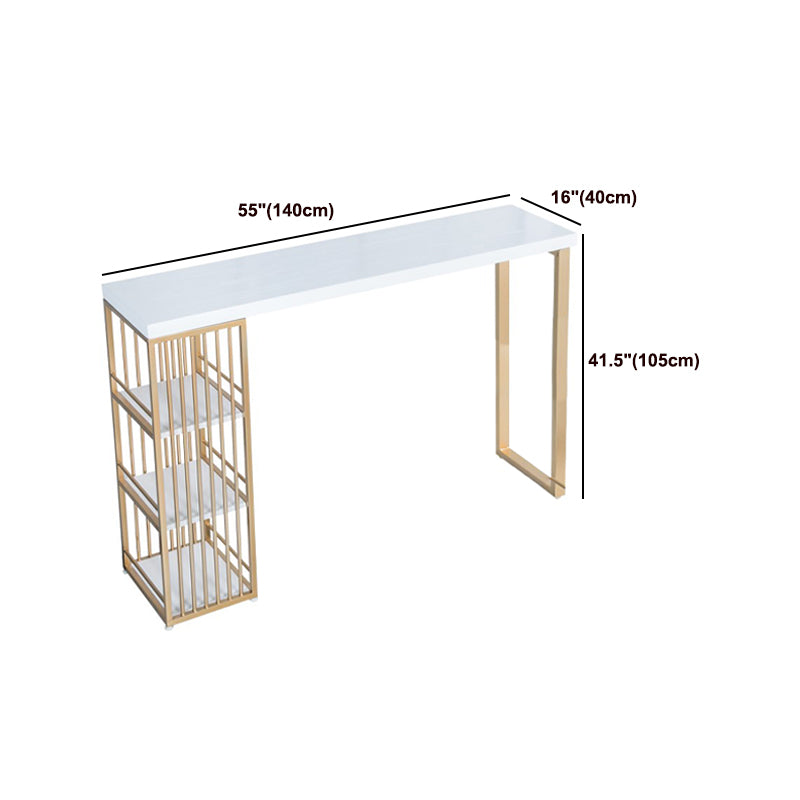 Glam 1/3 Pieces Bar Table Set Rectangle Wood Counter Table with High Stools for Cafe Clearhalo 'Bar Furniture' 'furn' 'furn_home_bar_bar_sets' 'Furniture' 'Home Bars & Bar Sets' 'home_bar_bar_sets' 'Kitchen & Dining Furniture' 5838338