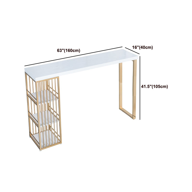 Glam 1/3 Pieces Bar Table Set Rectangle Wood Counter Table with High Stools for Cafe Clearhalo 'Bar Furniture' 'furn' 'furn_home_bar_bar_sets' 'Furniture' 'Home Bars & Bar Sets' 'home_bar_bar_sets' 'Kitchen & Dining Furniture' 5838339