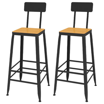 Industrial 1/2/6/11 Pieces Solid Wood Bar Table Set Rectangular Counter Set for Home Use Black 30"H Stools (Set of 2) Clearhalo 'Bar Furniture' 'furn' 'furn_home_bar_bar_sets' 'Furniture' 'Home Bars & Bar Sets' 'home_bar_bar_sets' 'Kitchen & Dining Furniture' 5838343