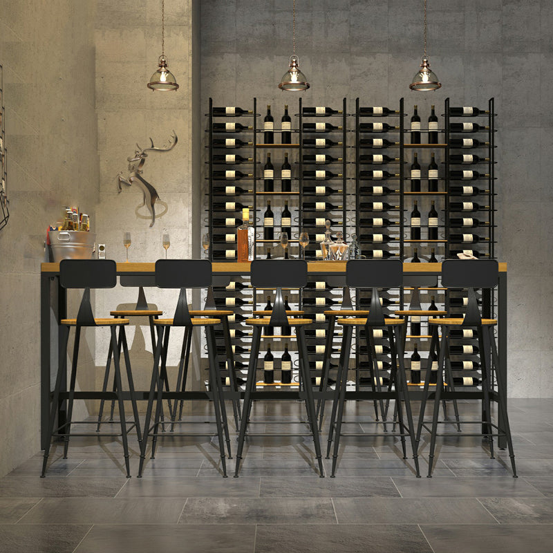Industrial 1/2/6/11 Pieces Solid Wood Bar Table Set Rectangular Counter Set for Home Use Clearhalo 'Bar Furniture' 'furn' 'furn_home_bar_bar_sets' 'Furniture' 'Home Bars & Bar Sets' 'home_bar_bar_sets' 'Kitchen & Dining Furniture' 5838347