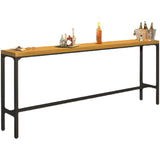 Industrial 1/2/6/11 Pieces Solid Wood Bar Table Set Rectangular Counter Set for Home Use