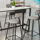 Industrial 1/2/7 Pieces Bar Table Set Rectangle Marble Counter Table with High Stools