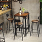Juego de mesa de Bar Industrial de 1/3/4/5 piezas, mesa cuadrada de madera de pino para cafetería